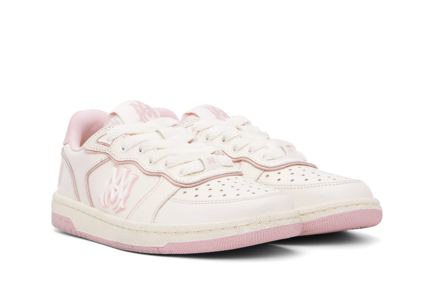 AMIRI Newport White & Pink Sneakers — Mujer