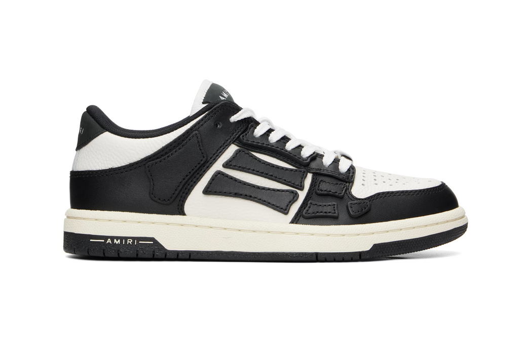 AMIRI Skel-Top Low Black & White Sneakers — Mujer
