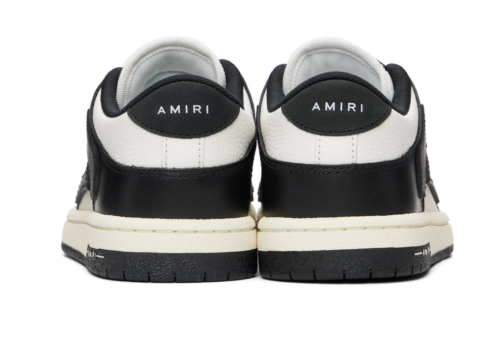 AMIRI Skel-Top Low Black & White Sneakers — Mujer