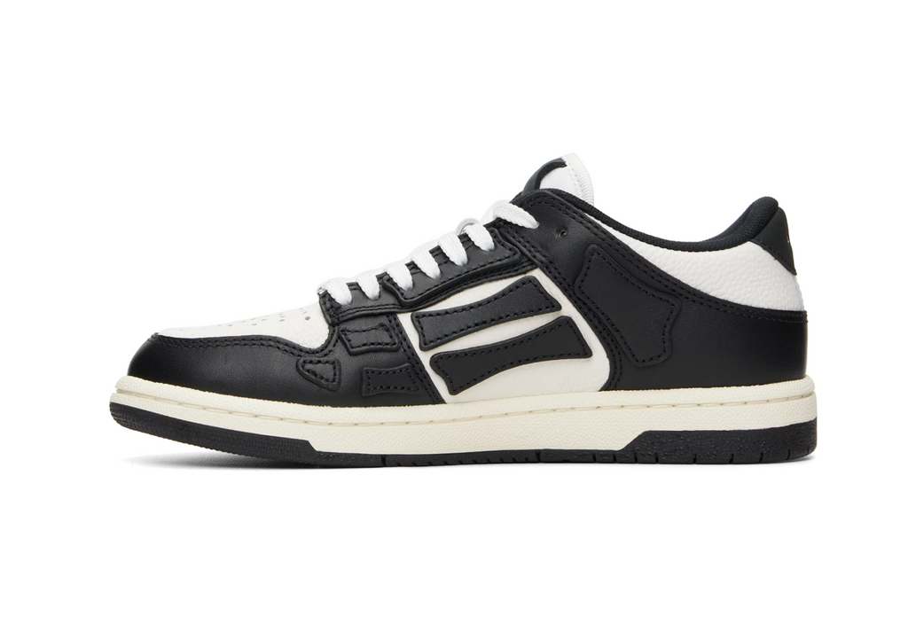 AMIRI Skel-Top Low Black & White Sneakers — Mujer