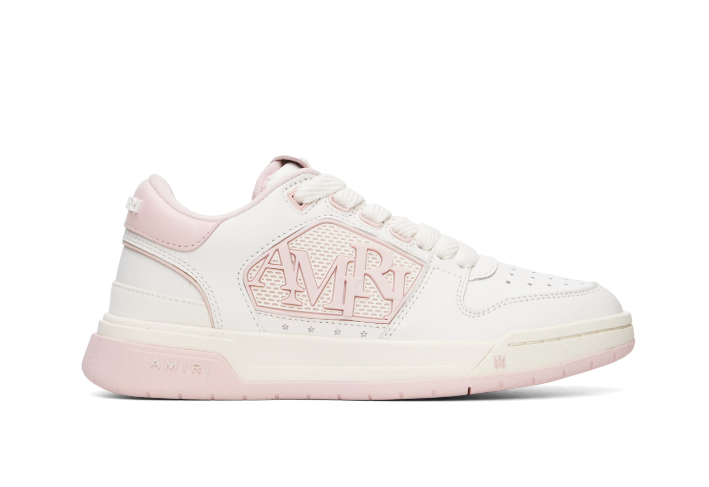 AMIRI Classic Low White & Pink Sneakers — Mujer