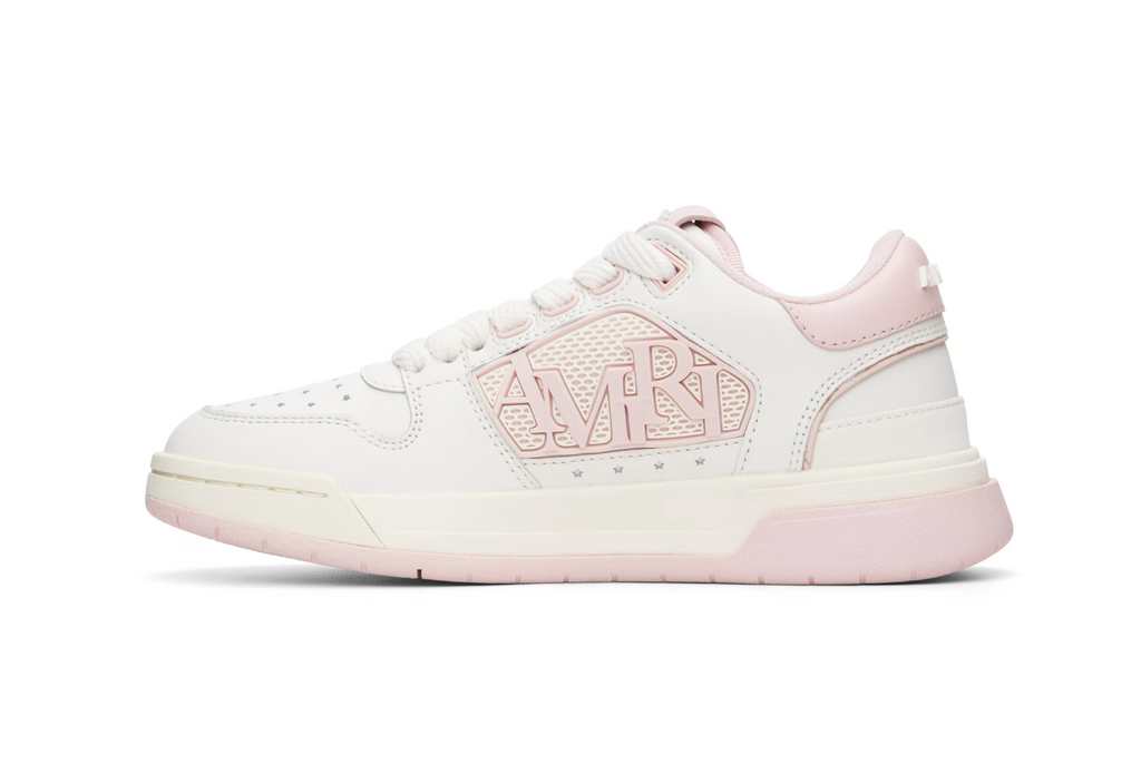 AMIRI Classic Low White & Pink Sneakers — Mujer