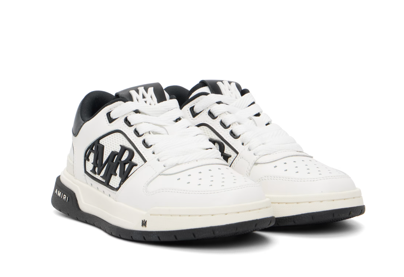 AMIRI Classic Low White & Black Sneakers — Mujer