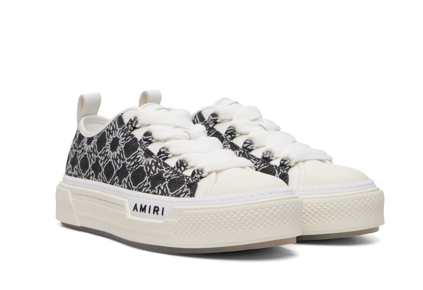 AMIRI MA Quad Court Low White & Gray Sneakers — Hombre