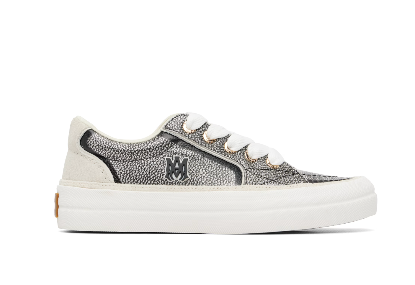 AMIRI Black & Silver Pebbled Sunset Skate Sneakers — Hombre