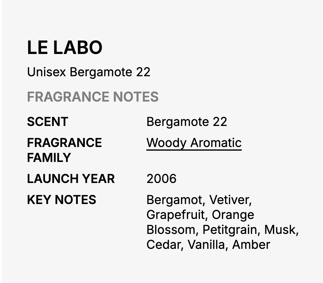 Le Labo Bergamote 22 EDP 3.4 oz — Unisex