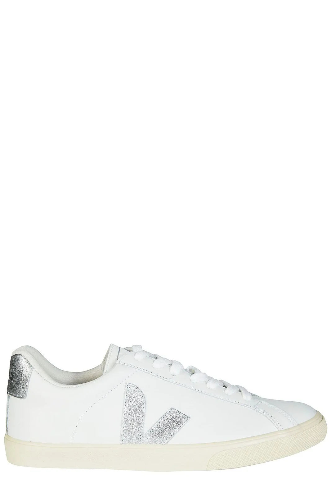 Veja Esplar Lace-Up Sneakers White/Silver — Mujer