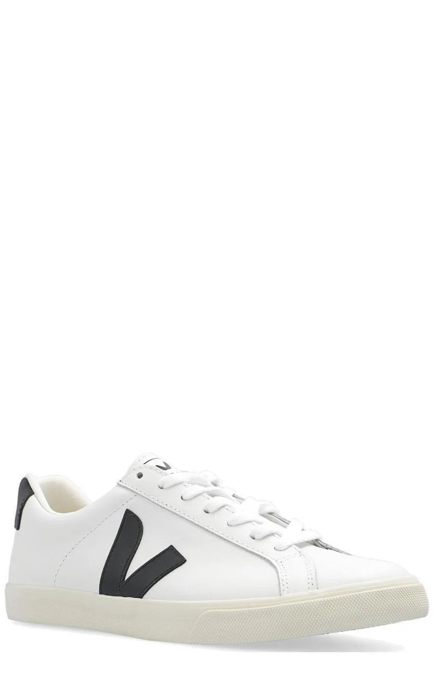 Veja Esplar V-10 Lace-Up Sneakers White/Black — Mujer