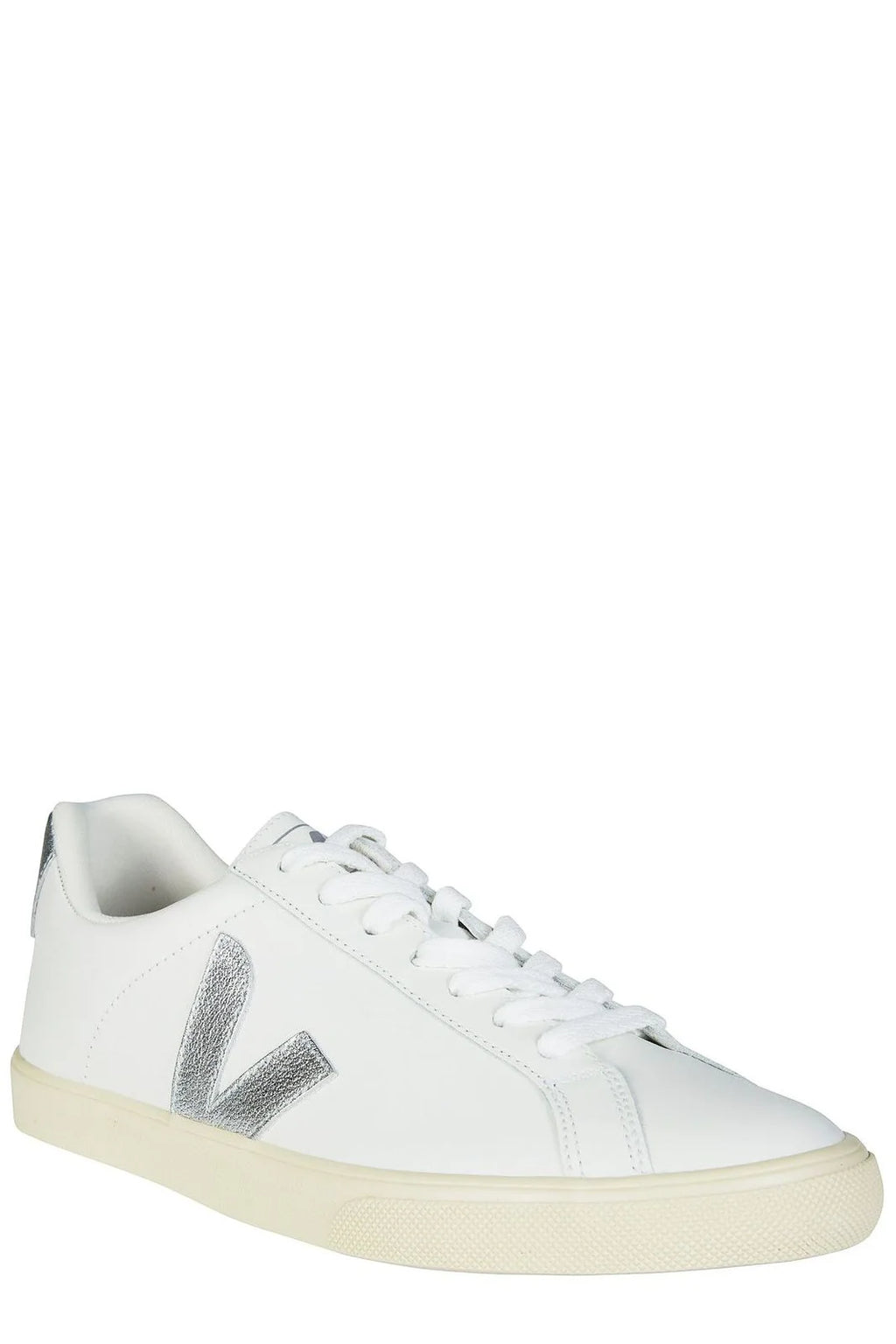 Veja Esplar Lace-Up Sneakers White/Silver — Mujer
