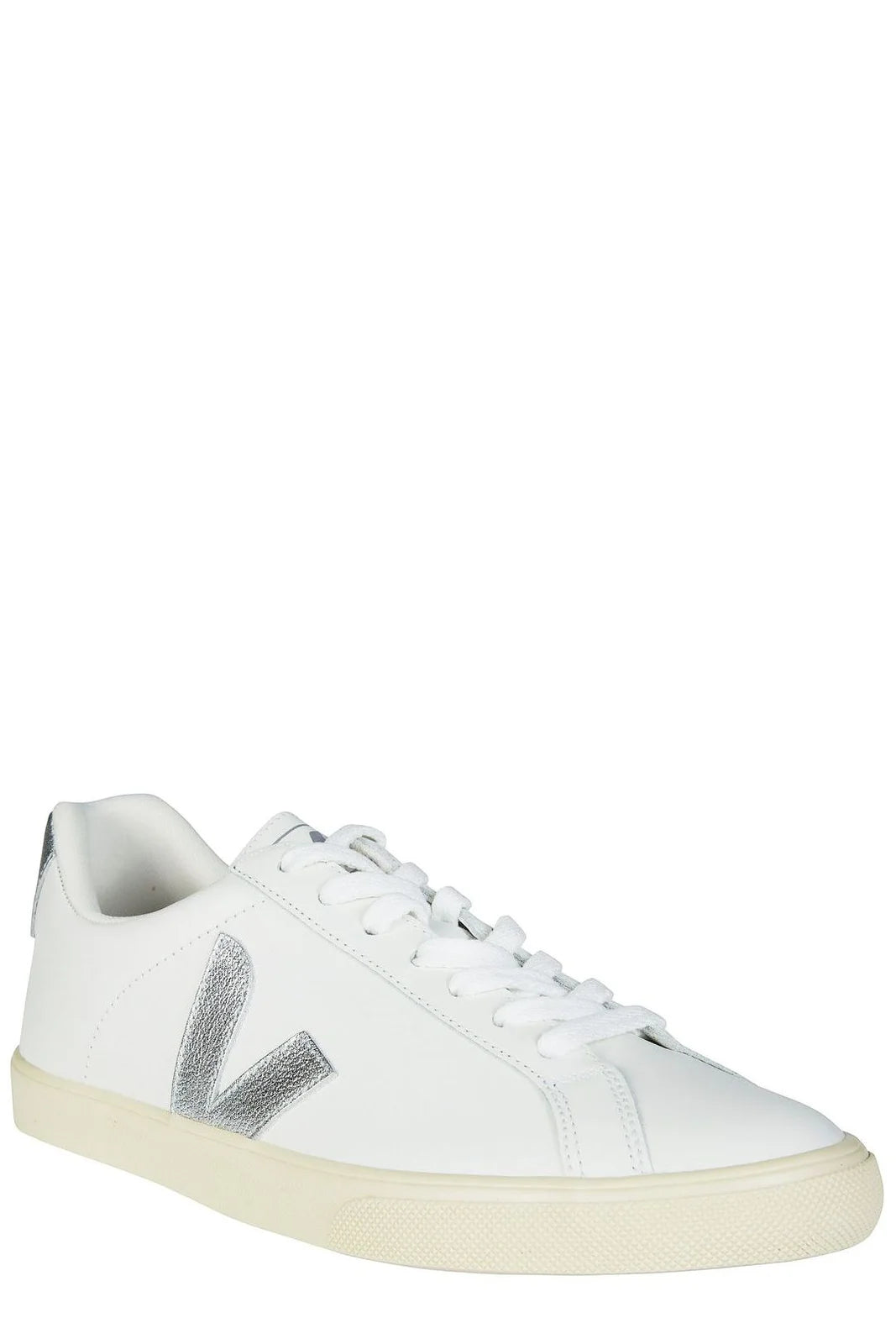 Veja Esplar Lace-Up Sneakers White/Silver — Mujer