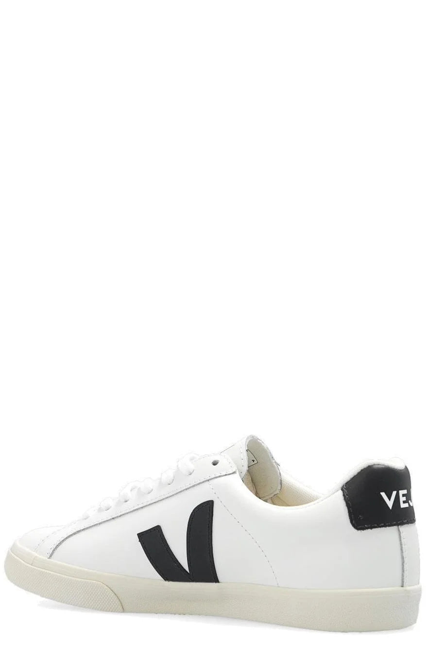 Veja Esplar V-10 Lace-Up Sneakers White/Black — Mujer